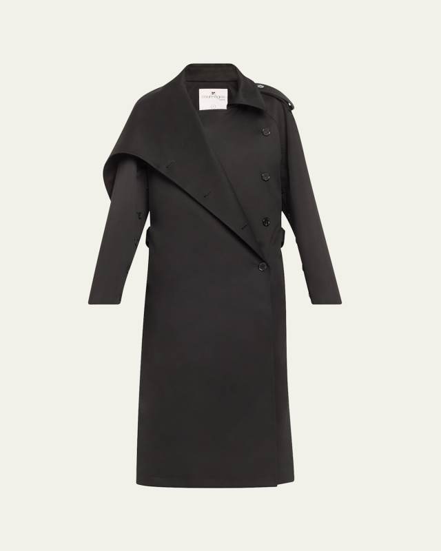 Oblique Cotton Trench Coat
